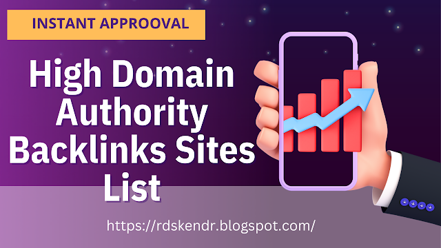 High Domain Authority Backlinks Sites List