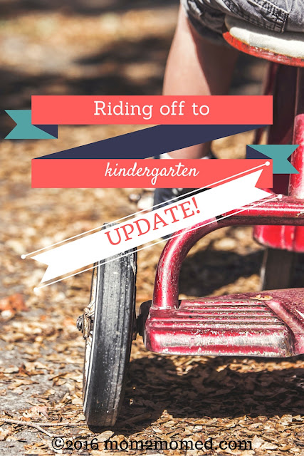 Mom2MomEd Blog: UPDATE to Riding off to Kindergarten