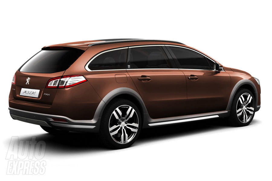 This is the Peugeot 508 RXH a rangetopping version of the 508 SW estate 