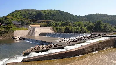 川平堰堤の扇型魚道