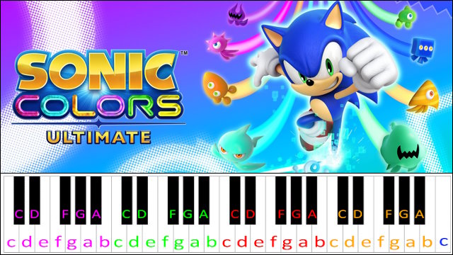 Reach for the Stars (Sonic Colors) Hard Version Piano / Keyboard Easy Letter Notes for Beginners