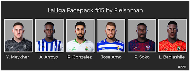 LaLiga Facepack #15 For eFootball PES 2021