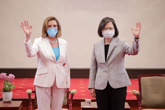 Image Attribute: U.S. House of Representatives Speaker Nancy Pelosi attends a meeting with Taiwanese President Tsai Ing-wen at the presidential office in Taipei, Taiwan, on August 3, 2022. / Source: Taiwan Presidential Office