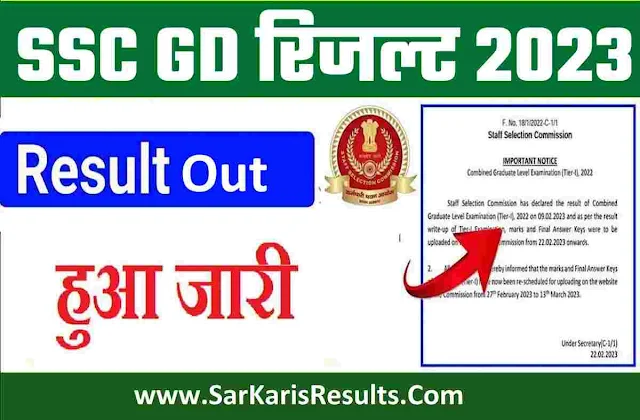 SSC GD Constable Result 2023 PDF