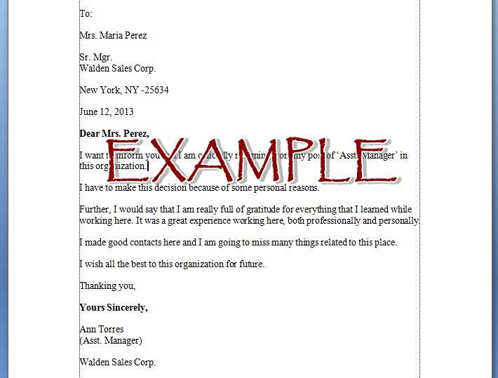 2 Contoh Surat Resign Bahasa Inggris - Lembar Surat