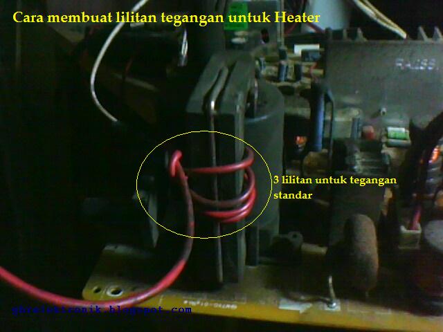 Cara membuat tegangan untuk heater atau filamen