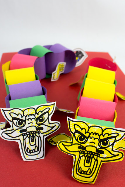 How to Make Paper Chain Dragons for Chinese New Year