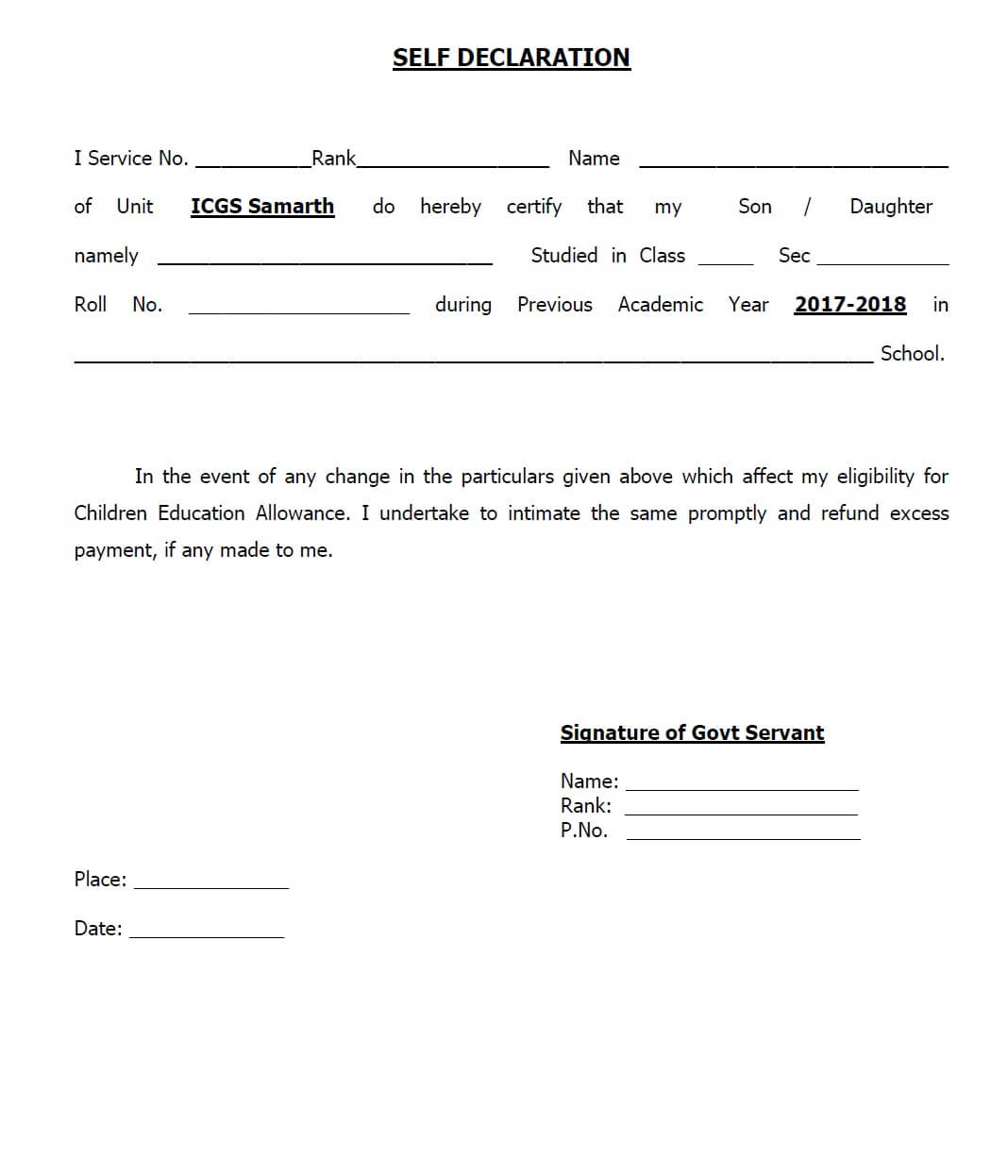 7th CPC Children Education Allowance: Guidelines and Sample of Claim Form, School Certificate ...