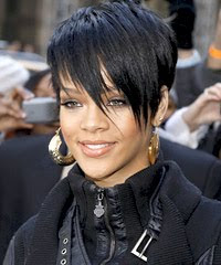 Female Celebrity Hair Style With Black Short Hair Cut With Image Rihanna's Short Hairstyle Gallery Picture 4