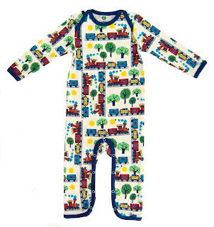 Smafolk Baby Overall Eisenbahn Retro 70er Motiv