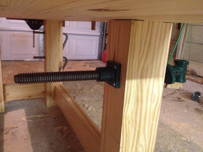 woodworking bench leg vise