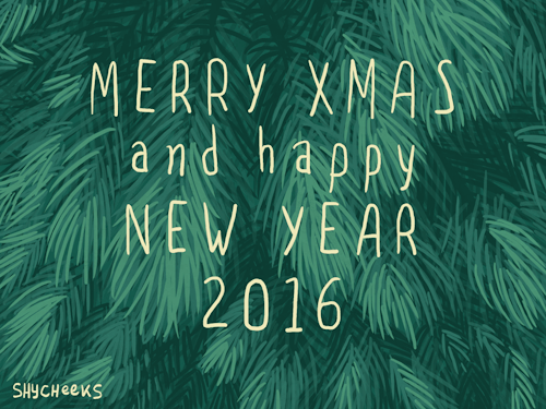 Merry Xmas and Happy New Year 2016, inside water