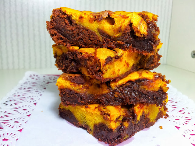 brownie de chocolate y calabaza