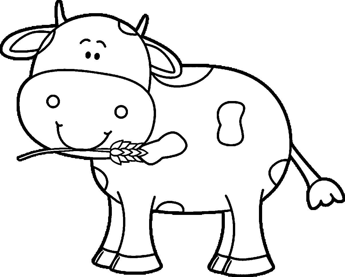 Free Animal Cow Coloring Pages For Kids