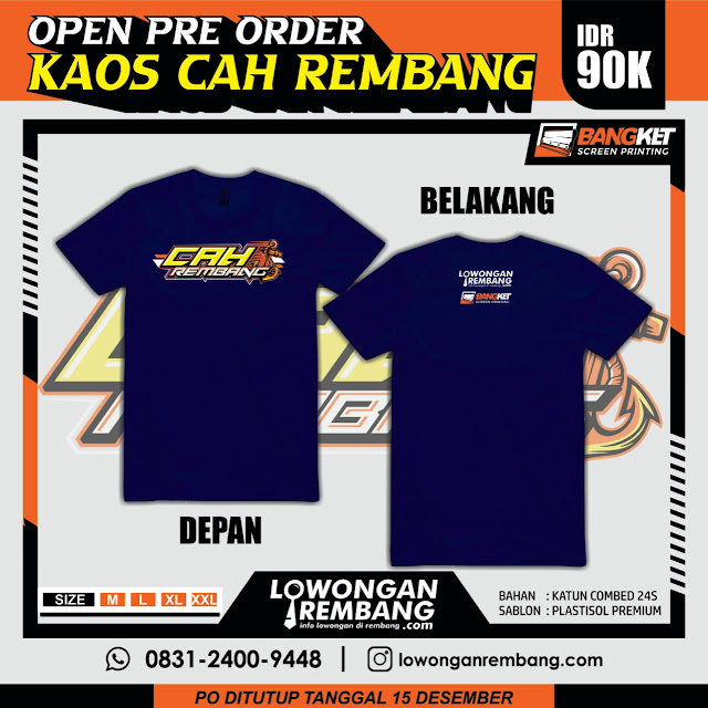 Pesan (Pre-Order) Segera T-Shirt CAH REMBANG Dengan 3 Pilihan Warna