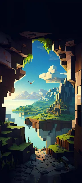 Minecraft Landscape Wallpaper for iPhone