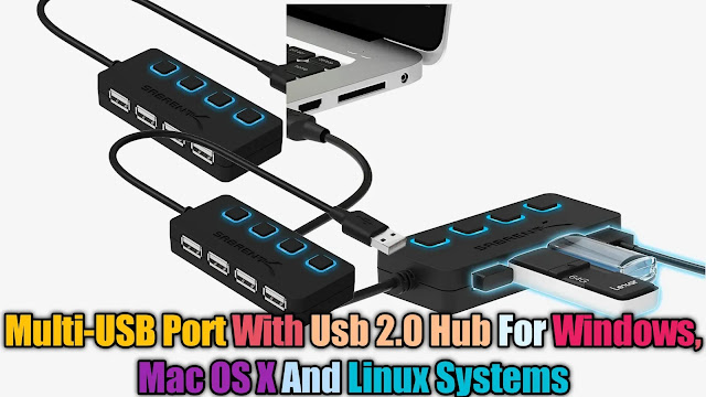 Multi-USB Port With Usb 2.0 Hub For Windows, Mac OS X And Linux systems