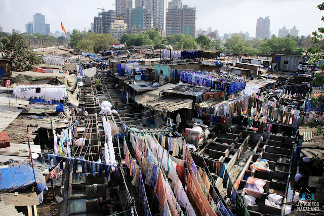 Dhobi Ghat, which is an open air laundromat in Mumbai, India