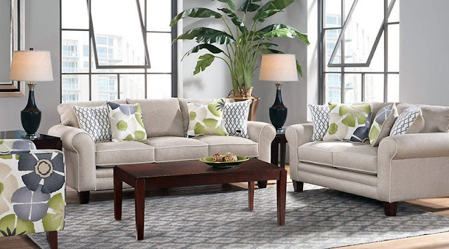 light grey living room with plants