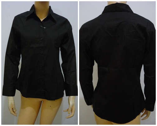  Baju Kemeja Hitam Pria Wanita KEMEJA HITAM POLOS PRIA WANITA 