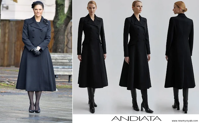 Crown Princess Victoria wore Andiata Dezire Wool Coat