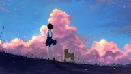 Anime Girl And Shiba Inu