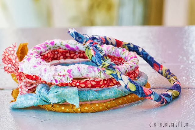 fabric wrapped bracelets