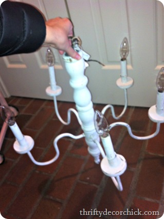 wooden chandelier