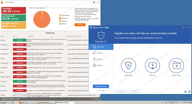Glary Malware Hunter Pro Ransim 테스트