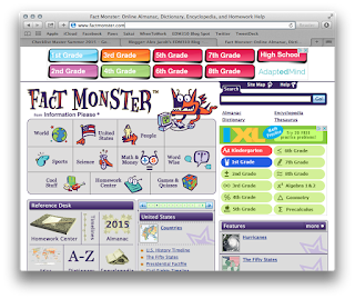 Fact Monster Website Title Page