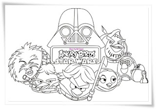 Ausmalbilder Angry Birds Star Wars zum Ausdrucken