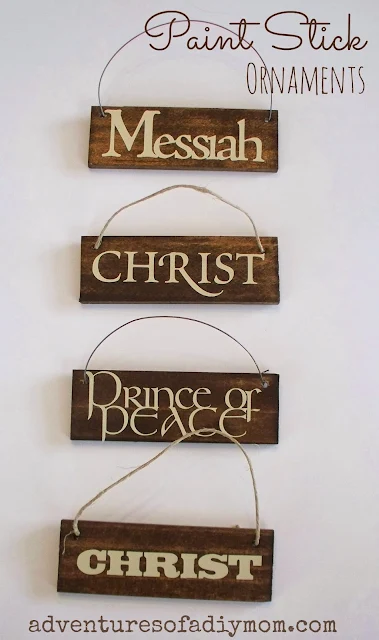 DIY Paint Stick Ornaments