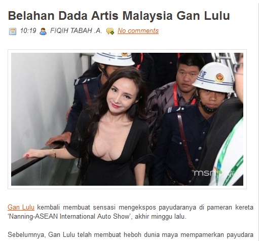 WTF : Ada Ke Model Seksi Malaysia Bernama Gan Lulu? (4 