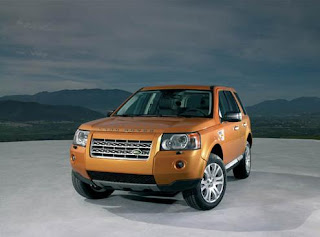 Orange Land Rover