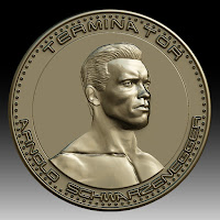 3D printing model Arnold Schwarzenegger medallion coin