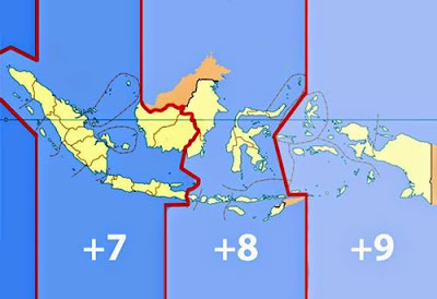 Pembagian Waktu di  Indonesia  Beserta Daerahnya WIB WITA 