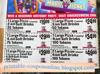 Free Printable Chuck E Cheese Coupons