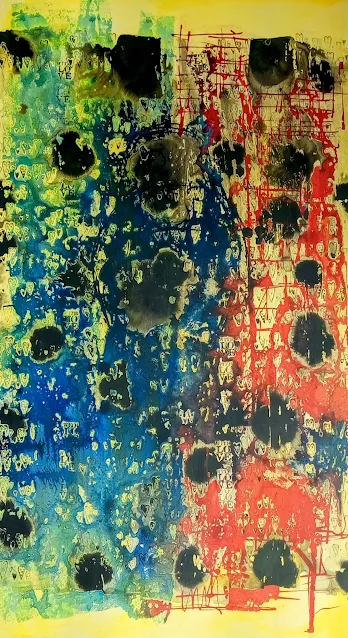 Burnt love, Abstract Painting by Miabo Enyadike