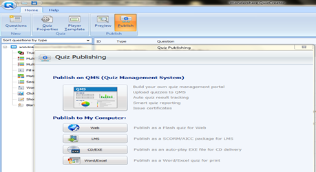 การสร้างแบบทดสอบด้วย wondershare quiz creator