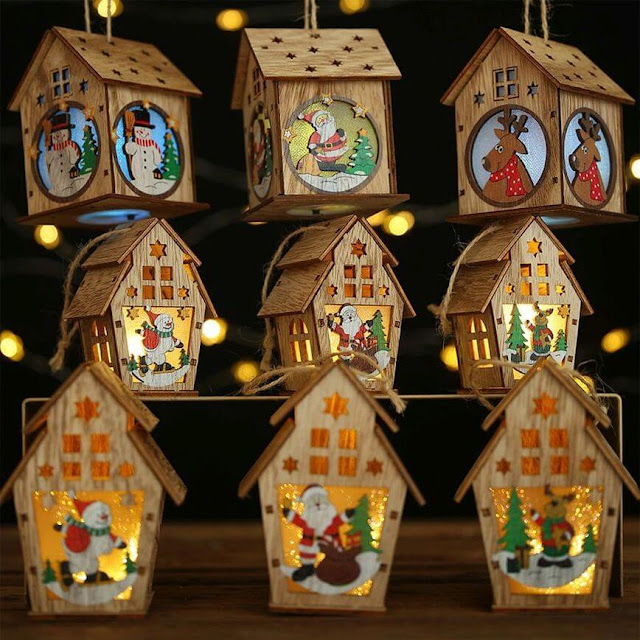 40 ideas espectaculares de casitas en madera decorativas manualidades para  navidad