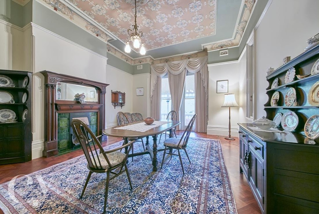 The grand formal dining room
