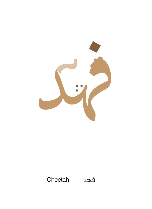 Arabic Words Illustrated Based On Their Literal Meaning - Cheetah - Fahd