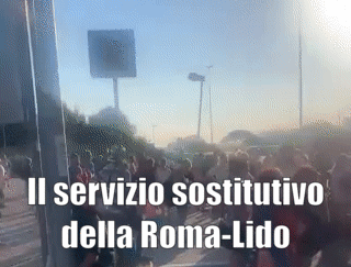 Il servizio sostitutivo sulla Roma-Lido