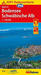 ADFC-Radtourenkarte 25 Bodensee Schwäbische Alb 1:150.000, reiß- und wetterfest, GPS-Tracks Download (ADFC-Radtourenkarte 1:150000)