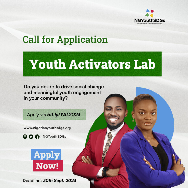 Application Form For Youth Activators Lab (YAL) Open