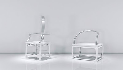 Metallic Fu Quan Jing Yun Chairs Design by Oil Monkey 