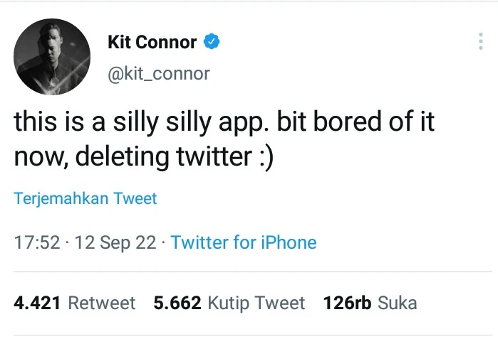 Dituduh 'Queerbaiting' Aktor Heartstopper Kit Connor Akan Hapus Twitter