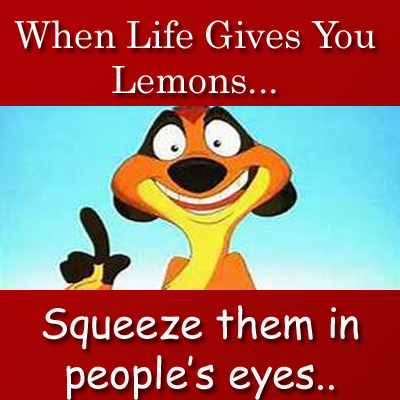 Very funny quote When Life gives you Lemons