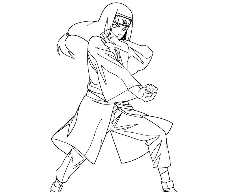 Printable Neji Hyuga 16 Coloring Page