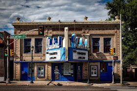 Small movie theater, street view